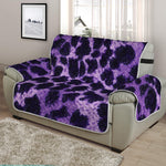 Purple And Black Cheetah Print Half Sofa Protector