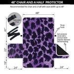 Purple And Black Cheetah Print Half Sofa Protector