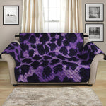 Purple And Black Cheetah Print Loveseat Protector