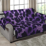 Purple And Black Cheetah Print Loveseat Protector