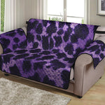 Purple And Black Cheetah Print Loveseat Protector