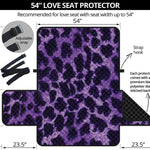 Purple And Black Cheetah Print Loveseat Protector