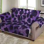 Purple And Black Cheetah Print Loveseat Protector