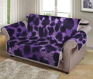 Purple And Black Cheetah Print Loveseat Protector