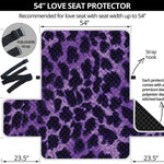 Purple And Black Cheetah Print Loveseat Protector