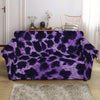 Purple And Black Cheetah Print Loveseat Slipcover