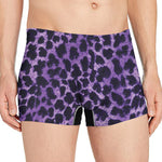 Purple And Black Cheetah Print Men's Boxer Briefs