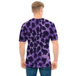 Purple And Black Cheetah Print Men's T-Shirt