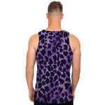 Purple And Black Cheetah Print Men's Tank Top