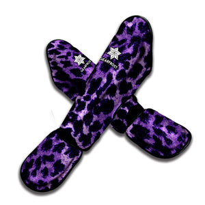 Purple And Black Cheetah Print Muay Thai Shin Guard