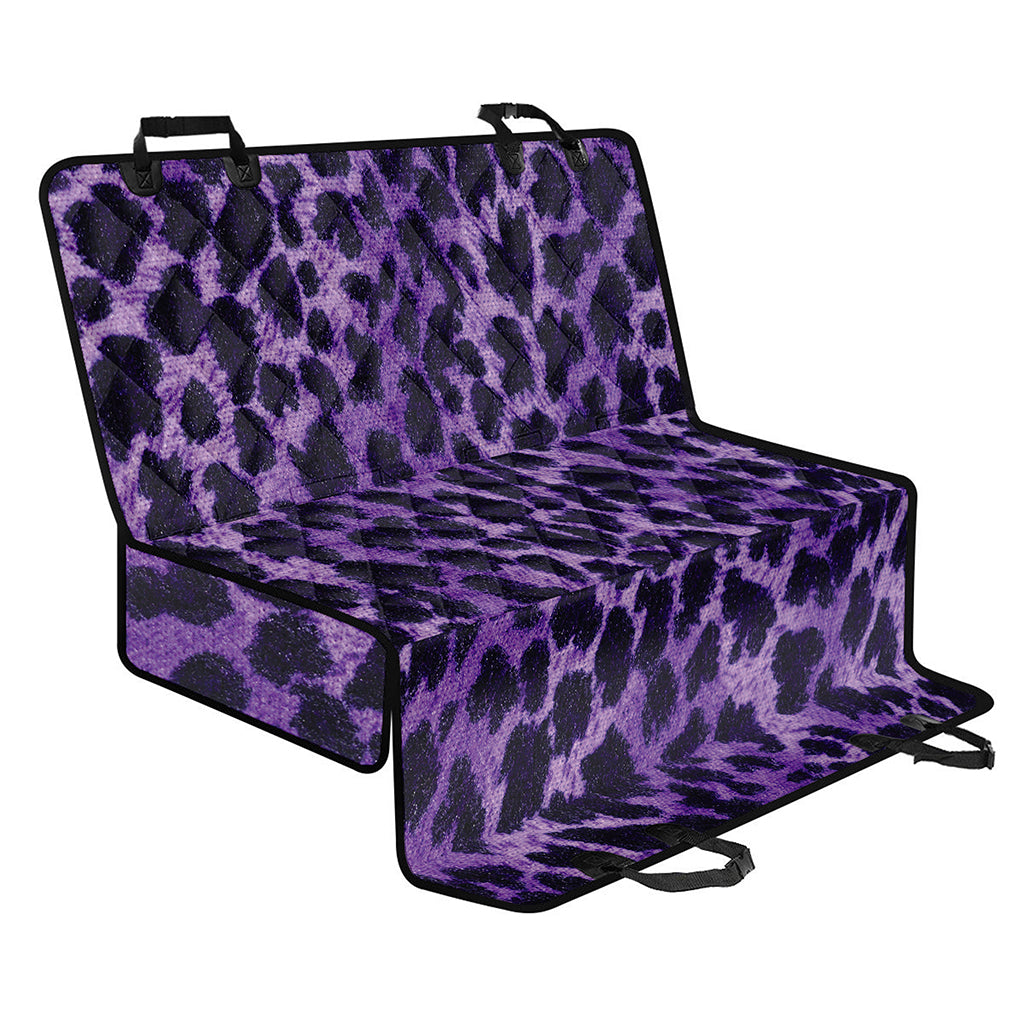 Purple And Black Cheetah Print Pet Car Back Seat Cover