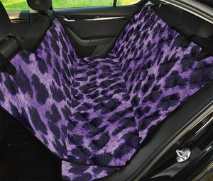 Purple And Black Cheetah Print Pet Car Back Seat Cover