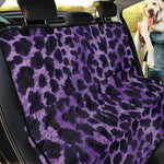 Purple And Black Cheetah Print Pet Car Back Seat Cover