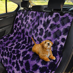 Purple And Black Cheetah Print Pet Car Back Seat Cover