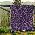 Purple And Black Cheetah Print Quilt