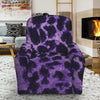 Purple And Black Cheetah Print Recliner Slipcover