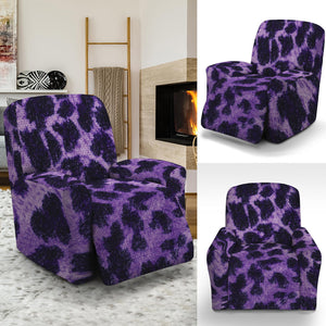 Purple And Black Cheetah Print Recliner Slipcover