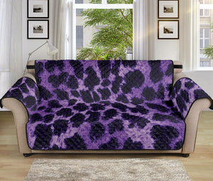 Purple And Black Cheetah Print Sofa Protector