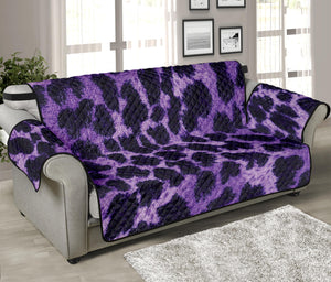 Purple And Black Cheetah Print Sofa Protector