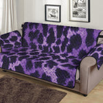 Purple And Black Cheetah Print Sofa Protector