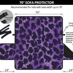 Purple And Black Cheetah Print Sofa Protector