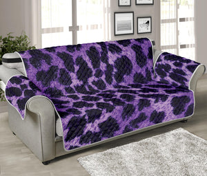 Purple And Black Cheetah Print Sofa Protector