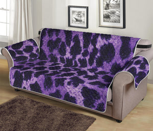 Purple And Black Cheetah Print Sofa Protector