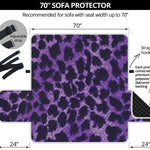 Purple And Black Cheetah Print Sofa Protector