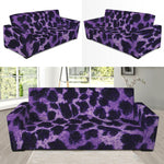 Purple And Black Cheetah Print Sofa Slipcover