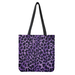 Purple And Black Cheetah Print Tote Bag