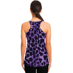 Purple And Black Cheetah Print Women's Racerback Tank Top