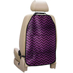 Purple And Black Chevron Pattern Print Car Seat Organizers