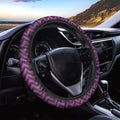 Purple And Black Chevron Pattern Print Car Steering Wheel Cover