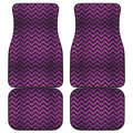 Purple And Black Chevron Pattern Print Front and Back Car Floor Mats