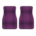 Purple And Black Chevron Pattern Print Front Car Floor Mats