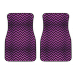 Purple And Black Chevron Pattern Print Front Car Floor Mats