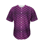 Purple And Black Chevron Pattern Print Men's Baseball Jersey
