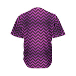 Purple And Black Chevron Pattern Print Men's Baseball Jersey