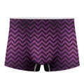 Purple And Black Chevron Pattern Print Men's Boxer Briefs