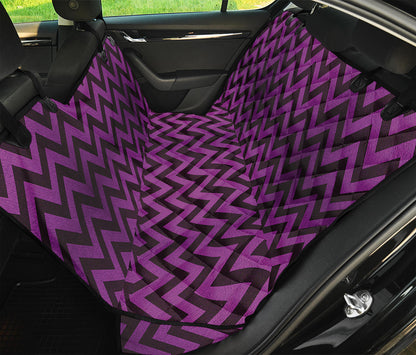 Purple And Black Chevron Pattern Print Pet Car Back Seat Cover