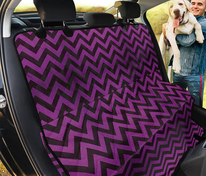 Purple And Black Chevron Pattern Print Pet Car Back Seat Cover