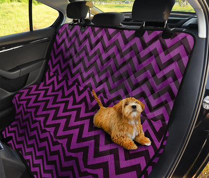 Purple And Black Chevron Pattern Print Pet Car Back Seat Cover