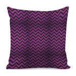 Purple And Black Chevron Pattern Print Pillow Cover