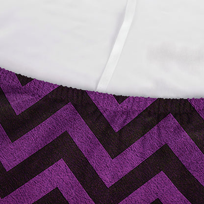 Purple And Black Chevron Pattern Print Sofa Cover