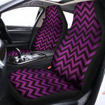 Purple And Black Chevron Pattern Print Universal Fit Car Seat Covers