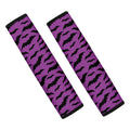 Purple And Black Halloween Bat Print Car Seat Belt Covers