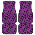 Purple And Black Halloween Bat Print Front and Back Car Floor Mats
