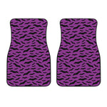 Purple And Black Halloween Bat Print Front Car Floor Mats