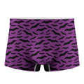 Purple And Black Halloween Bat Print Men's Boxer Briefs
