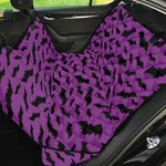 Purple And Black Halloween Bat Print Pet Car Back Seat Cover
